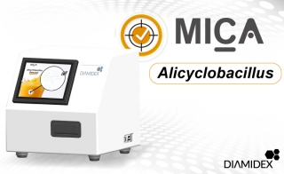 采用双氰胺CFU计数，在3分钟内检测出MICA em、Alicyclobacillus em